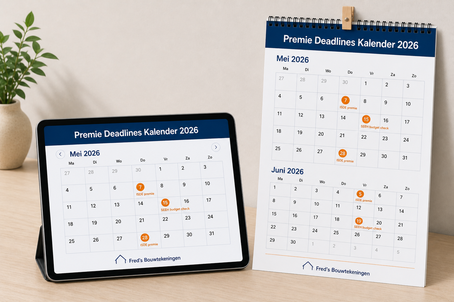 Premie Deadlines Kalender 2026