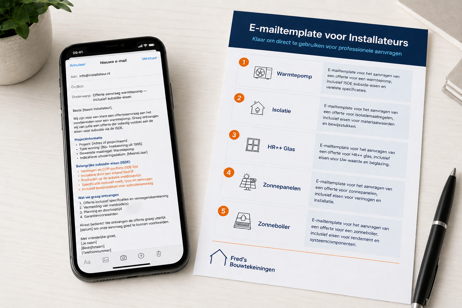 E-mailtemplates voor Aannemers